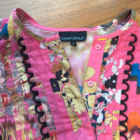 Cynthia Rowley mini caftan dress - Picture 2 of 5